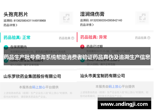 药品生产批号查询系统帮助消费者验证药品真伪及追溯生产信息